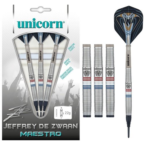 Unicorn Unicorn Jeffrey de Zwaan Maestro Phase 2 80% Soft Tip - Dartpijlen