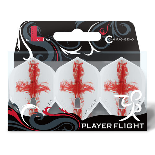 L-Style L-Style Champagne Flight L1 Standard Pro Beau Greves V2 - Clear White - Dart Flights