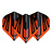 Red Dragon Hardcore Radical Orange & Black Fan - Dart Flights