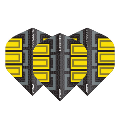 Red Dragon Red Dragon Hardcore Radical Black & Yellow Blocks - Dart Flights