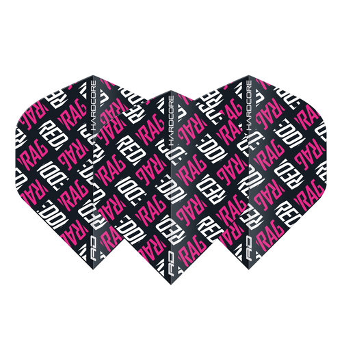 Red Dragon Red Dragon Hardcore XT Pink and White Red Dragon Logo - Dart Flights