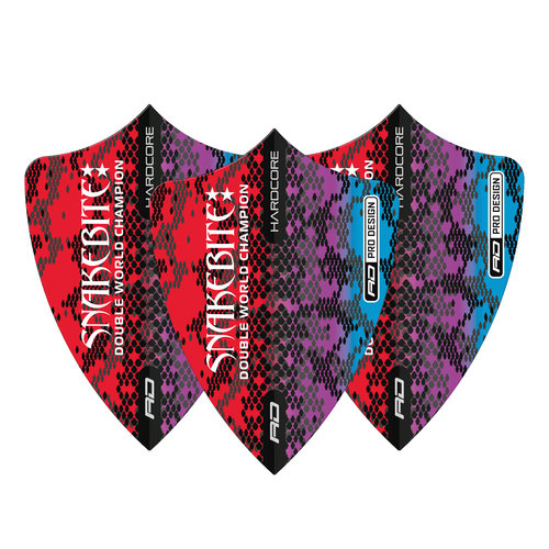 Red Dragon Red Dragon Peter Wright Hardcore Snakebite Multi Freestyle - Dart Flights