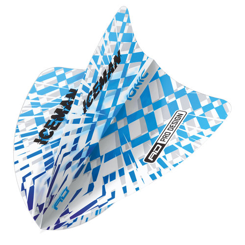 Red Dragon Red Dragon Gerwyn Price Hardcore Ionic Blue & White Burst Freestyle - Dart Flights