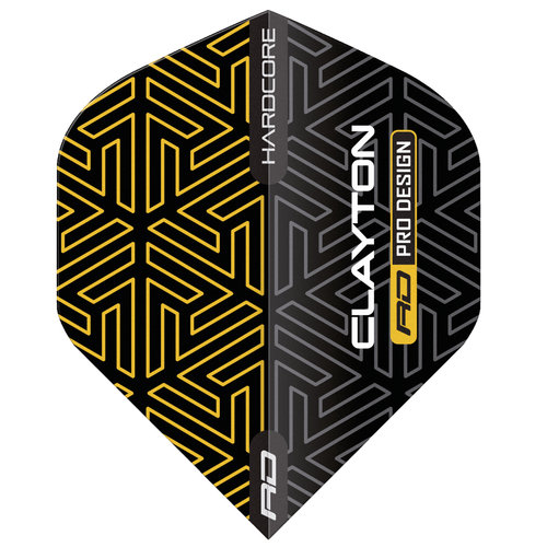 Red Dragon Red Dragon Jonny Clayton Hardcore Premium Gold & Black - Dart Flights