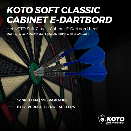 KOTO KOTO Soft Classic Cabinet Elektronisch Dartbord