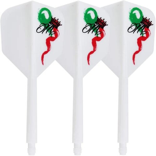 Condor Condor Axe Flight System - Red Crown - Small White - Dart Flights