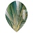Loxley Feather Green & Gold Pear - Dart Flights
