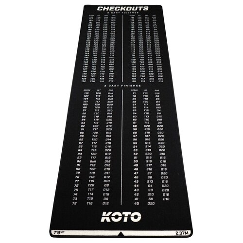 KOTO KOTO Carpet Checkout Dartmat 237 x 80 cm