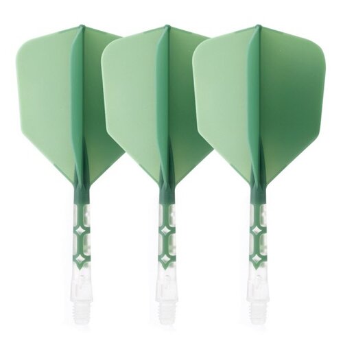 CUESOUL Cuesoul - ROST T19 Integrated Dart Flights - Big Wing - Green Clear