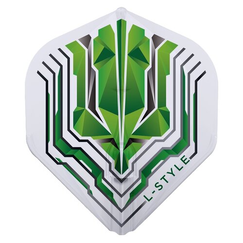 L-Style L-Style Champagne Flight EZ L1 Standard Origin Series Clear Green - Dart Flights