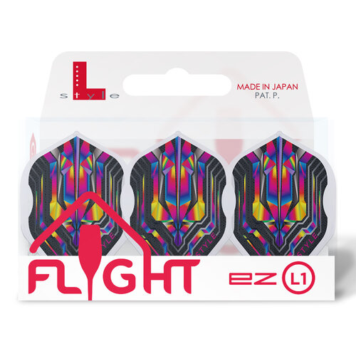L-Style L-Style Champagne Flight EZ L1 Standard Origin Series Clear Rainbow - Dart Flights