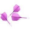 CUESOUL Cuesoul - ROST T19 Integrated Dart Flights - Big Wing - Purple Clear