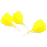 CUESOUL Cuesoul - ROST T19 Integrated Dart Flights - Big Wing - Yellow Clear