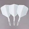 CUESOUL Cuesoul - ROST T19 Integrated Dart Flights - Big Wing - White Clear