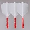 CUESOUL Cuesoul - ROST T19 Integrated Dart Flights - Big Wing - Clear Red