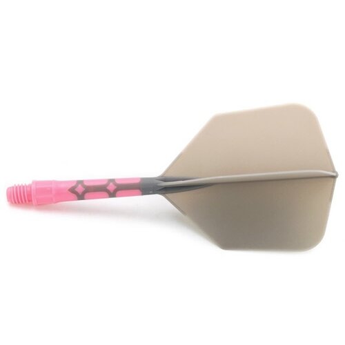 CUESOUL Cuesoul - ROST T19 Integrated Dart Flights - Big Wing - Grey Pink