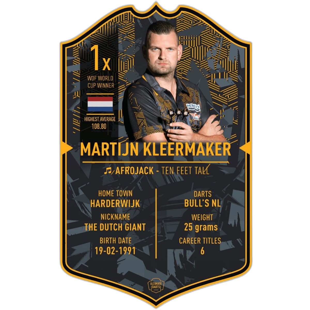Ultimate Darts Card Martijn Kleermaker