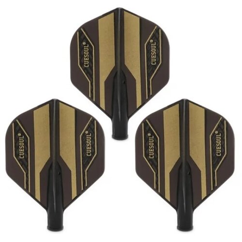 CUESOUL Cuesoul - Tero Flight System AK4 Golden Pattern - Black Standard - Dart Flights