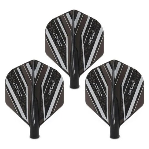 CUESOUL Cuesoul - Tero Flight System AK4 Black Pattern - Black Standard - Dart Flights