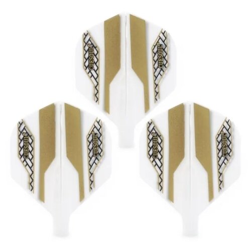 CUESOUL Cuesoul - Tero Flight System AK4 Golden Pattern - White Standard - Dart Flights