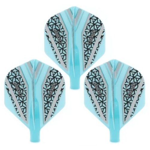 CUESOUL Cuesoul - Tero Flight System AK4 Black Pattern - Blue Standard - Dart Flights