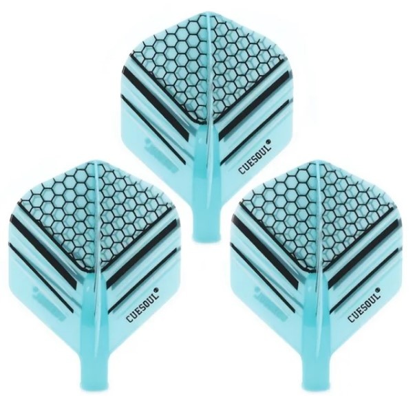 Cuesoul - Tero Flight System AK5 Rost Teardrop - Gradient Blue Darts Flights