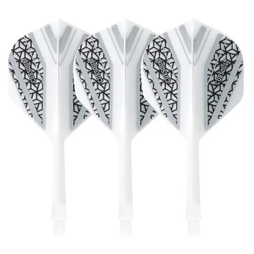 CUESOUL Cuesoul - Tero Flight System AK5 Rost Black Pattern - White Standard - Dart Flights