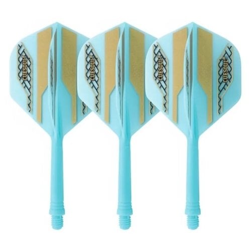 CUESOUL Cuesoul - Tero Flight System AK5 Rost Golden Pattern - Blue Standard - Dart Flights