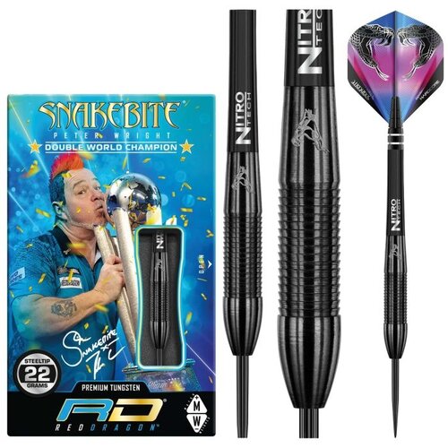 Red Dragon Red Dragon Peter Wright Snakebite 3 Black - Dartpijlen