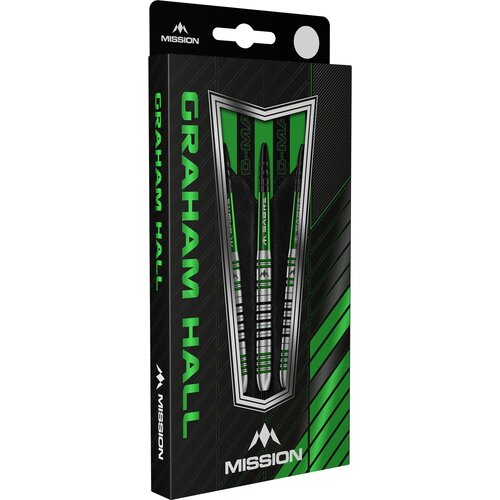 Mission Mission Graham Hall Black & Green 90% - Dartpijlen