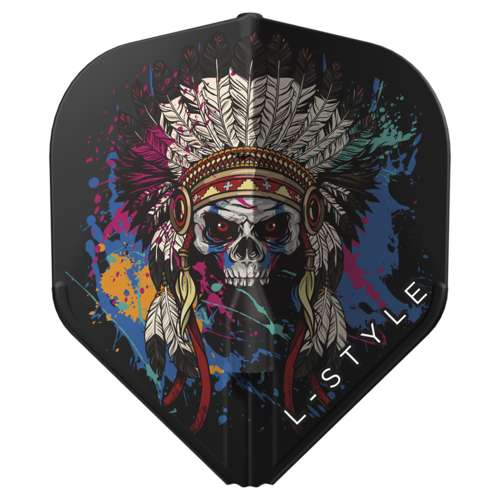 L-Style L-Style Champagne Flight EZ L1 Chief Skull Black- Dart Flights