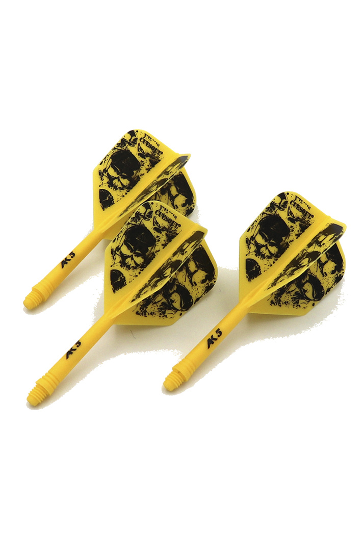 Cuesoul ROST Integrated Dart Flights Skeleton Yellow Shape