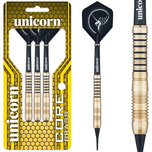 Unicorn Unicorn Core Shape 2 Brass Soft Tip - Gold - Dartpijlen