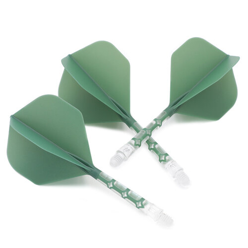 CUESOUL Cuesoul - ROST T19 Integrated Dart Flights - Standard Shape - Clear Green