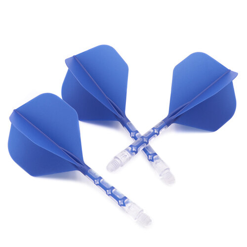 CUESOUL Cuesoul - ROST T19 Integrated Dart Flights - Standard Shape - Clear Blue