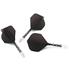 CUESOUL Cuesoul - ROST T19 Integrated Dart Flights - Standard Shape - Clear Black