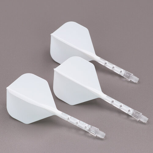 CUESOUL Cuesoul - ROST T19 Integrated Dart Flights - Standard Shape - Clear White