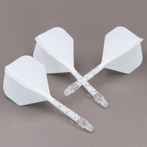 CUESOUL Cuesoul - ROST T19 Integrated Dart Flights - Standard Shape - Clear White