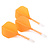 Cuesoul - ROST T19 Integrated Dart Flights - Standard Shape - Clear Orange