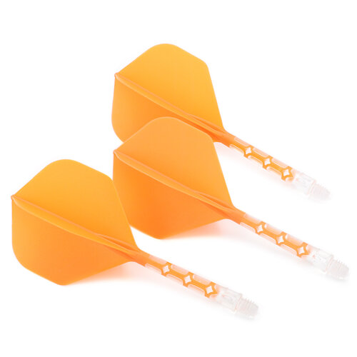 CUESOUL Cuesoul - ROST T19 Integrated Dart Flights - Standard Shape - Clear Orange