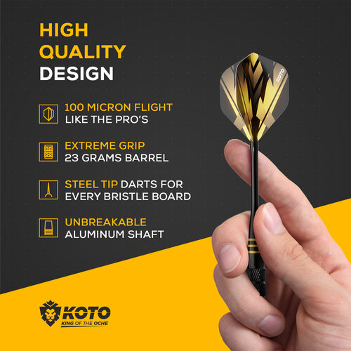 KOTO KOTO Brass Multiset - 12 Darts - 23 Gram - Dartpijlen