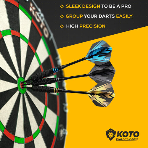 KOTO KOTO Brass Multiset - 12 Darts -  23 Gram - Dartpijlen