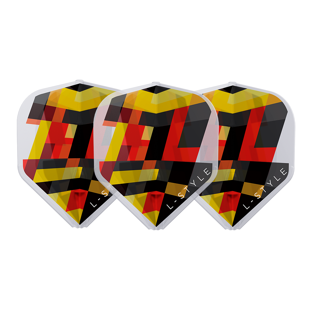 LStyle L1 EZ RYB Series Type A Clear White Dart Flights