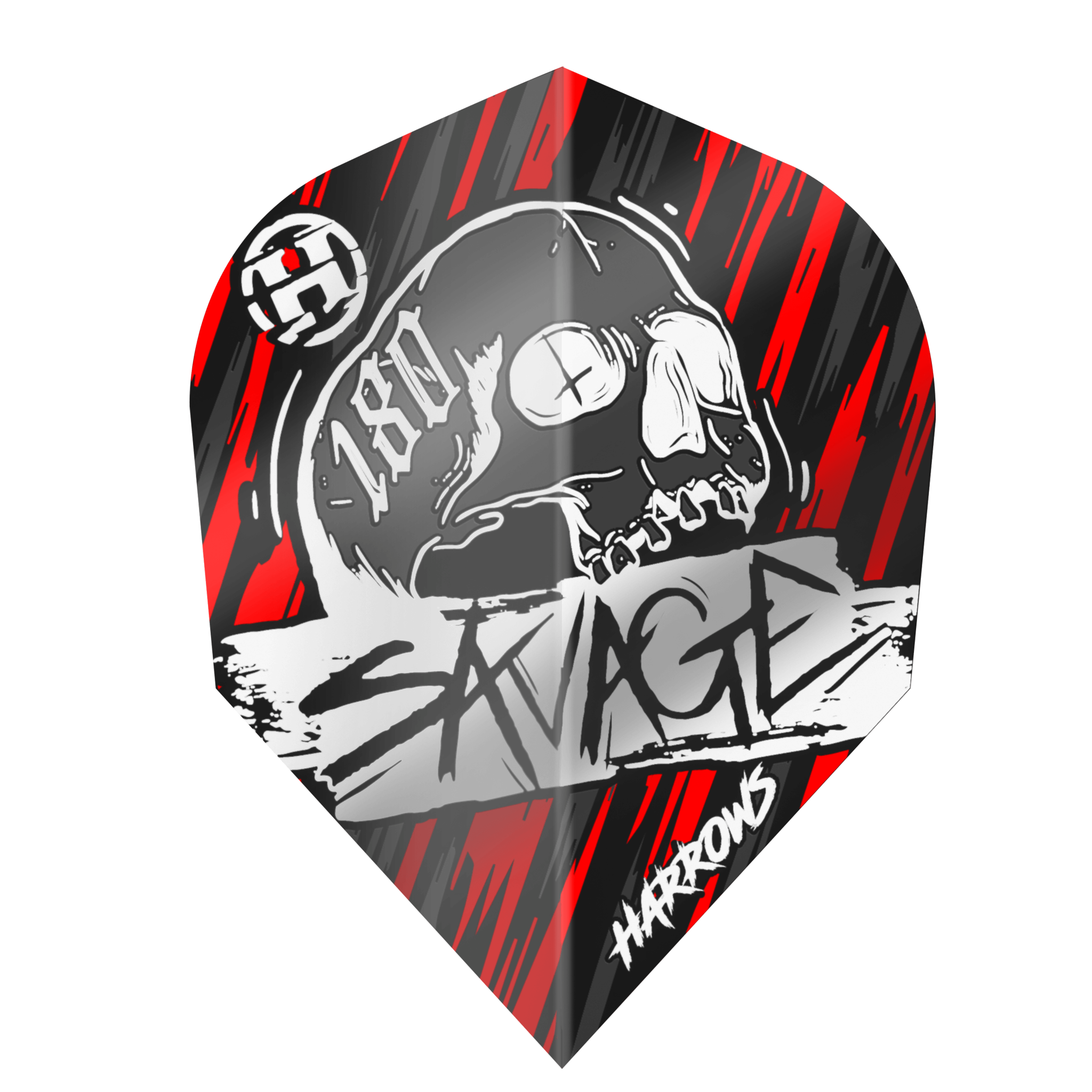 Harrows Savage Red Silver NO6 Dart Flights
