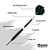 KOTO 2 KOTO Black Brass Darts + 90 Pieces Accessories - Dartpijlen