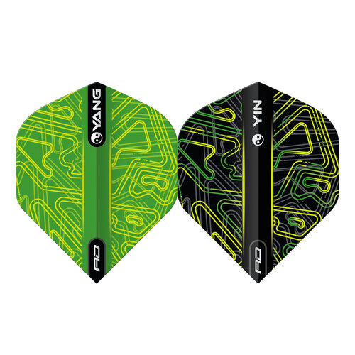 Red Dragon Red Dragon Yin Yang Green Black - Dart Flights