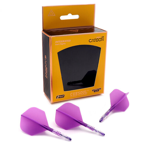 CUESOUL Cuesoul ROST T19 Integrated Dart Flights Small Standard Wing Carbon Purple - Dart Flights