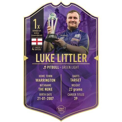 Ultimate Darts Ultimate Darts Card Luke Littler Runner Up WC 2024