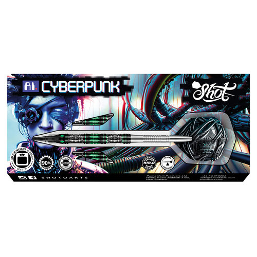 Shot Shot AI Cyberpunk 90% Soft Tip - Dartpijlen