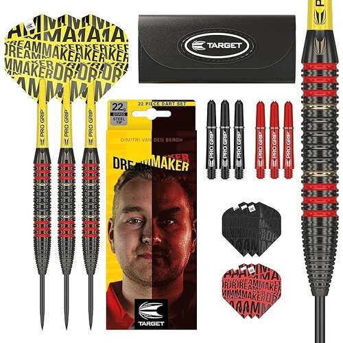 Target Target Dimitri van den Bergh Brass Set 22 Pieces - Dartpijlen